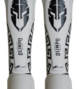 Caneleira Branco Muay Thai Protetor Canela Profissional Pro