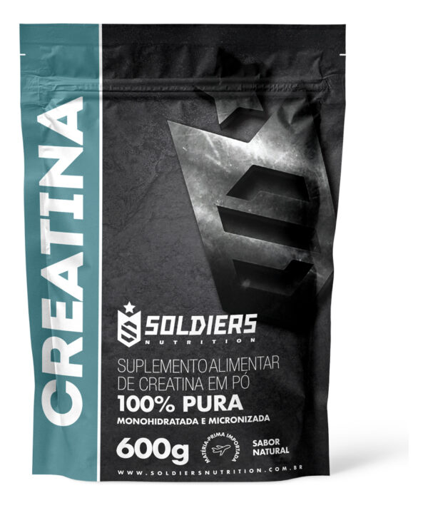 Creatina Monohidratada 600g 100% Pura Soldiers Nutrition Sem Sabor