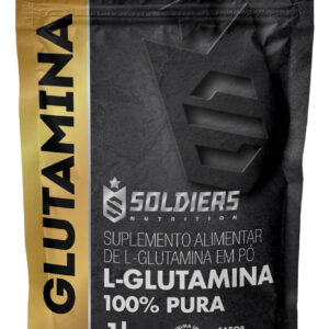 L-Glutamina 1kg 100% Pura Soldiers Nutrition Sachê Sem sabor