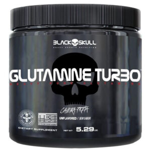 Glutamina Pura 300g Caveira Preta - Black Skull