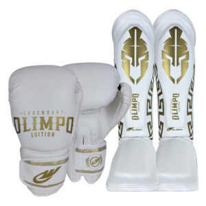 Kit De Muay Thai Luva Caneleira Profissional Legendary
