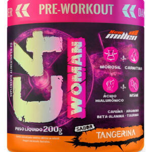 C4 Woman 200g - New Millen - Pré Treino C/ Ácido Hialurônico Sabor Tangerina