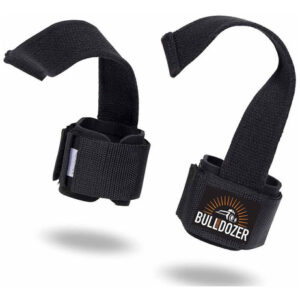 Strap Pro Serie Academia Musculação Cross Training Bulldozer Par Strepe Strap Preto Costas Punho