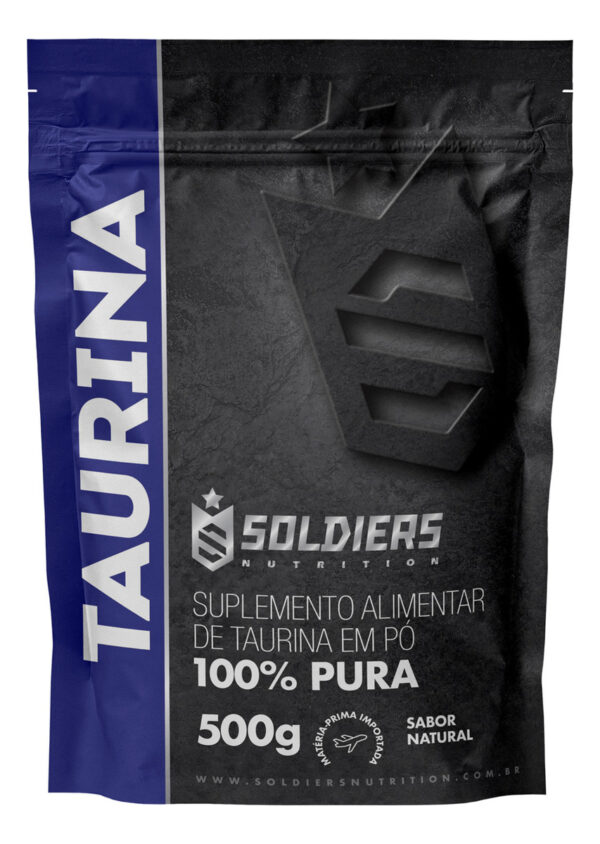 Taurina 500g 100% Pura Soldiers Nutrition