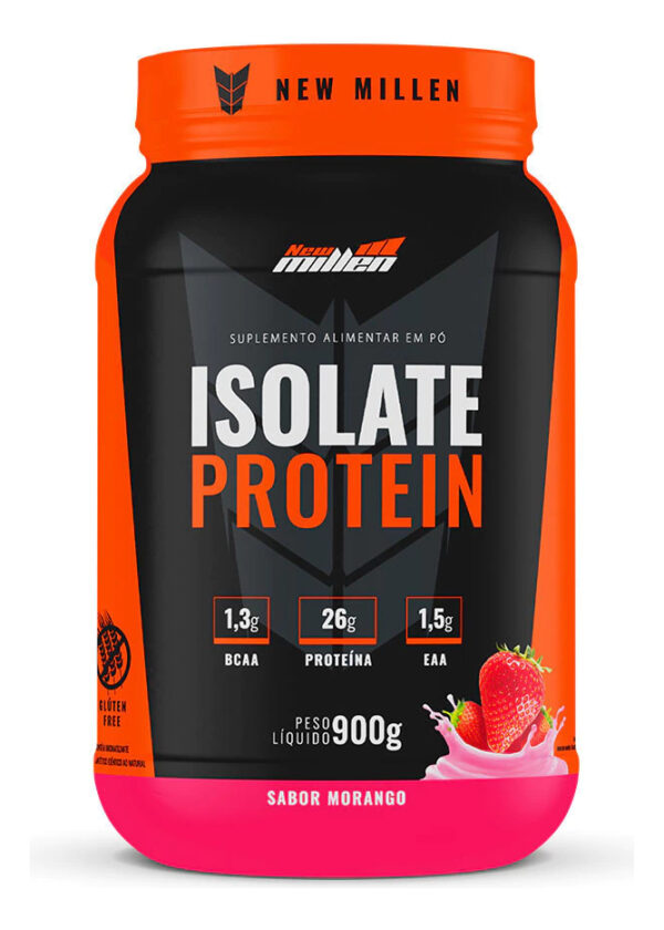 Whey Isolate Protein 900g - Morango - New Millen
