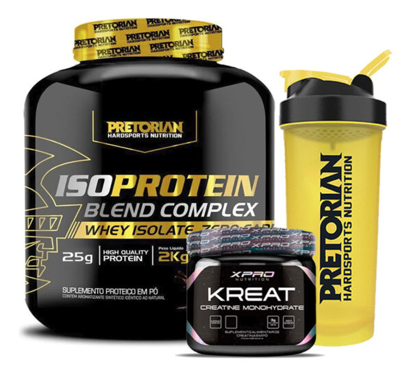 Kit Whey Iso Protein2kg+creatina300g+coqueteleira
