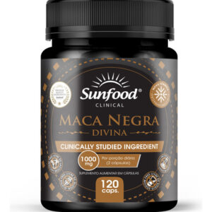 Maca Negra Peruana Divina 1000mg Sunfood 120 Cápsulas
