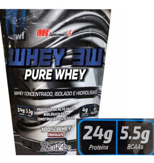 Suplemento Em Pó Whey Protein Isolado 3w 2.1kg Concentrado